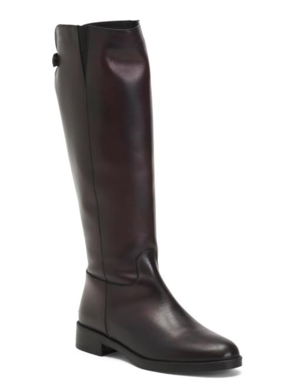 SCARPEITALIA Burgundy Made In Italy Leather High Shaft Boots